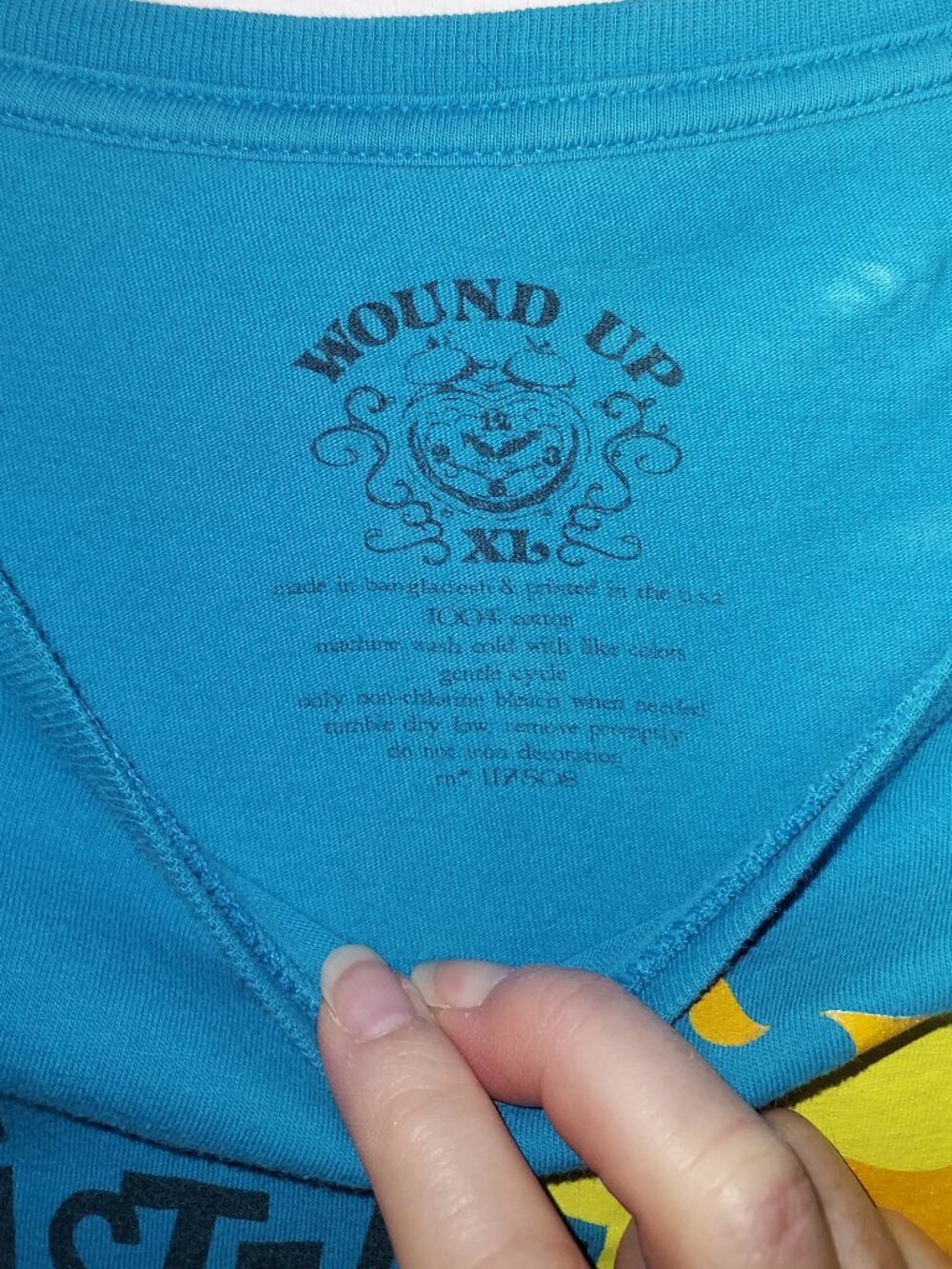 YOU MONSTER! Funny Tee Shirt Turquoise Sun Melting Ice Cream Junior XL Wound Up - Picture 4 of 4